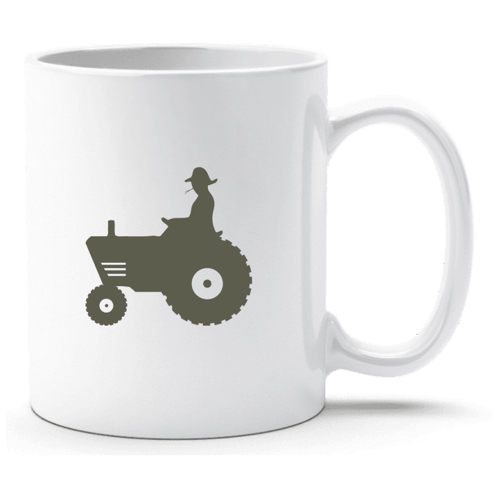 Farmer Driving Tractor Coppa contain pic