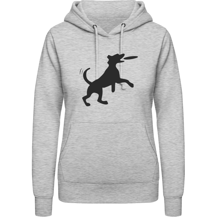 Dog Catches Frisbee Vrouwen Hoodie 0 image