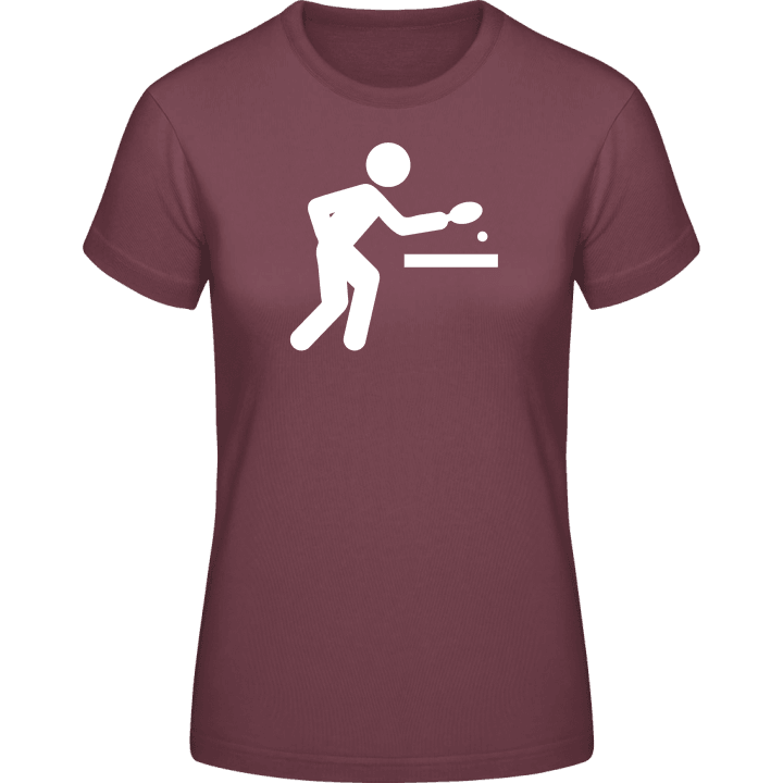 Ping-Pong Table Tennis Vrouwen T-shirt contain pic