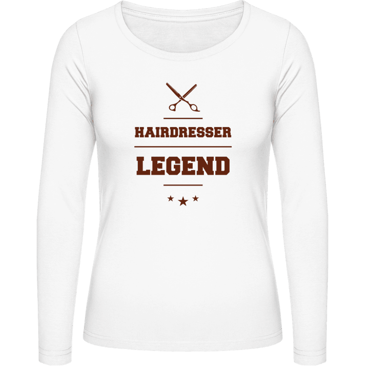 Hairdresser Legend Langermet skjorte for kvinner contain pic