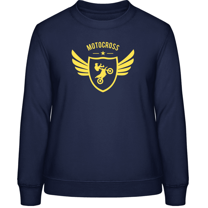 Motocross Winged Sweatshirt för kvinnor contain pic