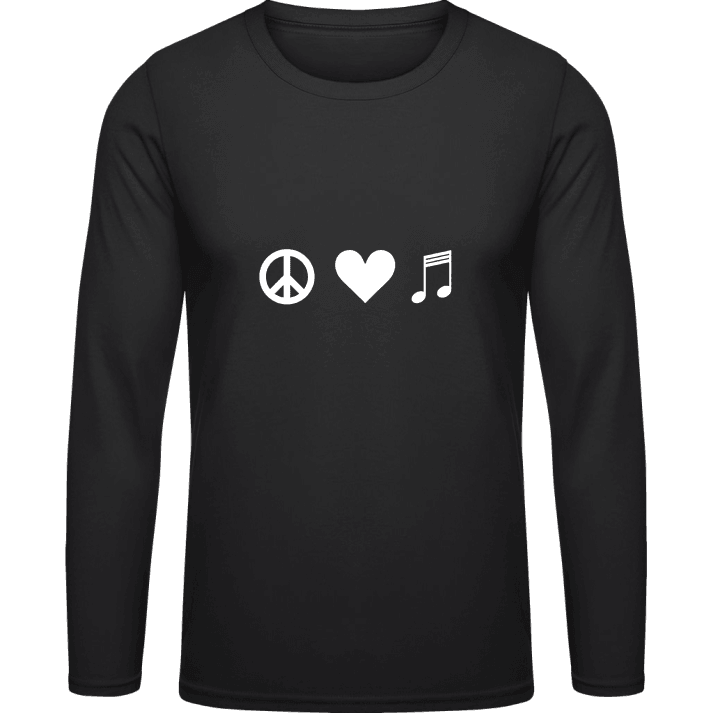 Peace Heart Music Shirt met lange mouwen contain pic