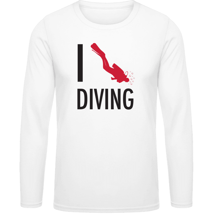 I Love Diving T-shirt à manches longues contain pic