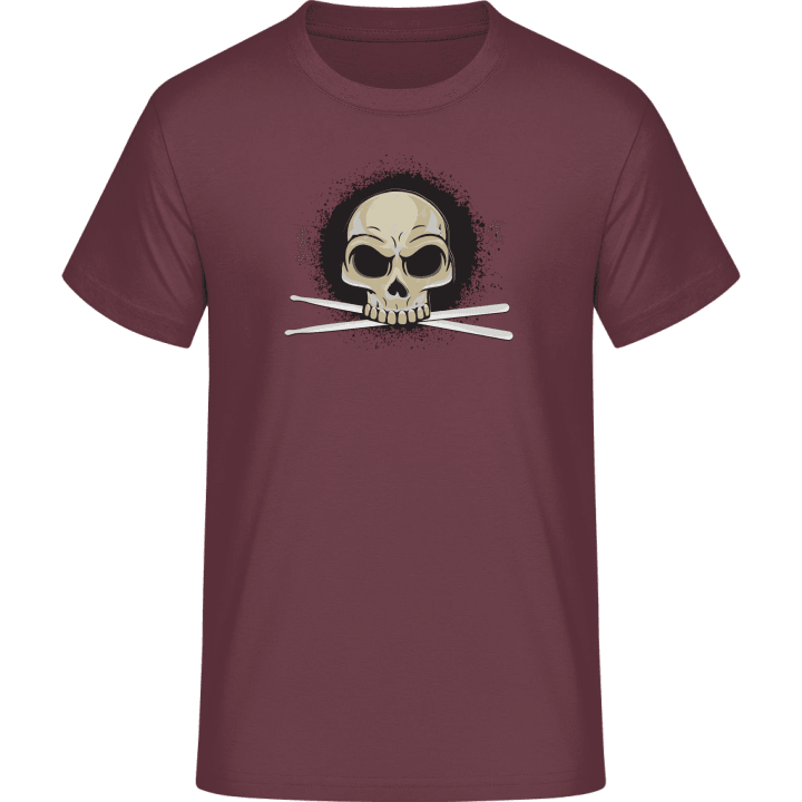 Drummer Skull With Drum Sticks T-Shirt contain pic