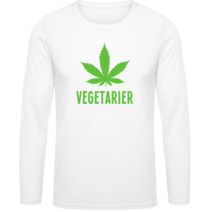 Vegetarier Marihuana Shirt met lange mouwen contain pic