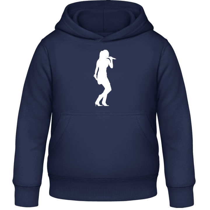 Singing Woman Silhouette Kids Hoodie contain pic
