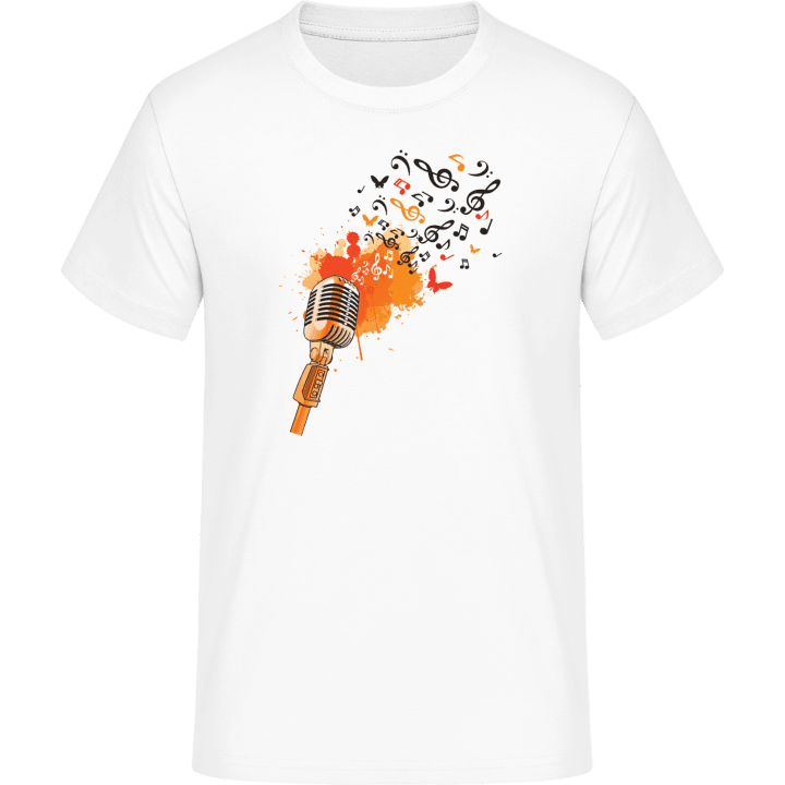 Microphone Stylish With Music Notes T-Shirt contain pic