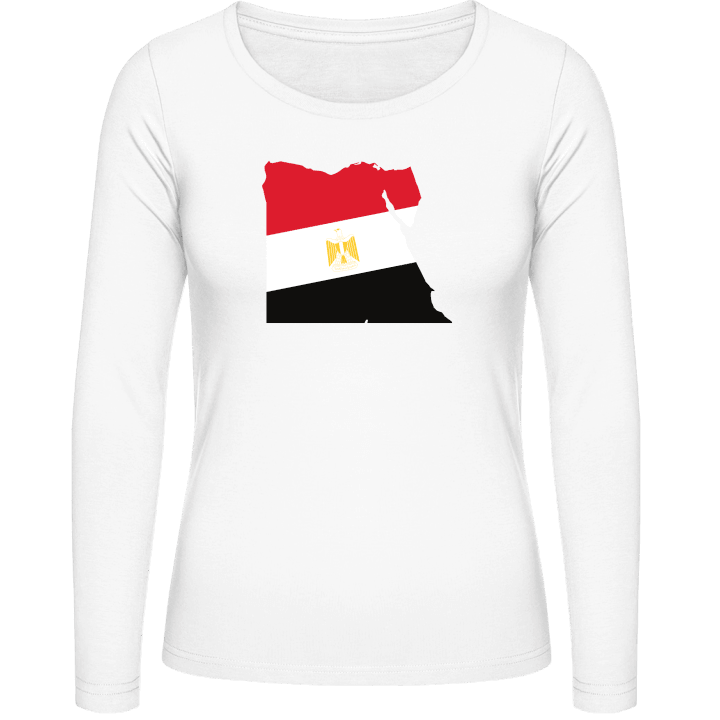 Egypt Map with Crest Langermet skjorte for kvinner contain pic