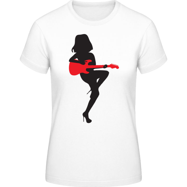 Guitar Chick T-skjorte for kvinner contain pic