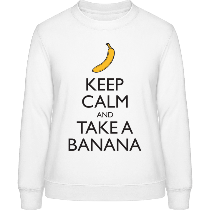 Keep Calm and Take a Banana Frauen Sweatshirt contain pic