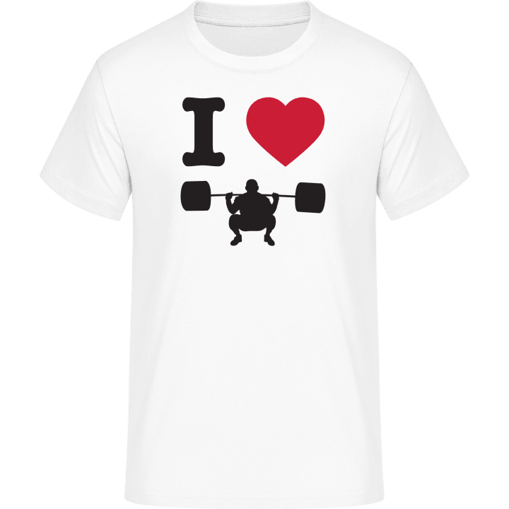 I Heart Weightlifting T-skjorte contain pic