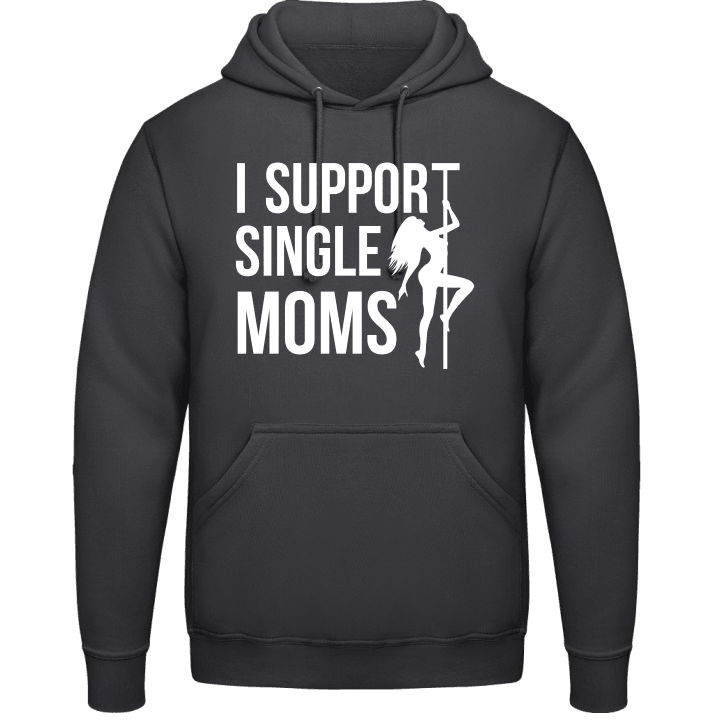 I Support Single Moms Felpa con cappuccio contain pic