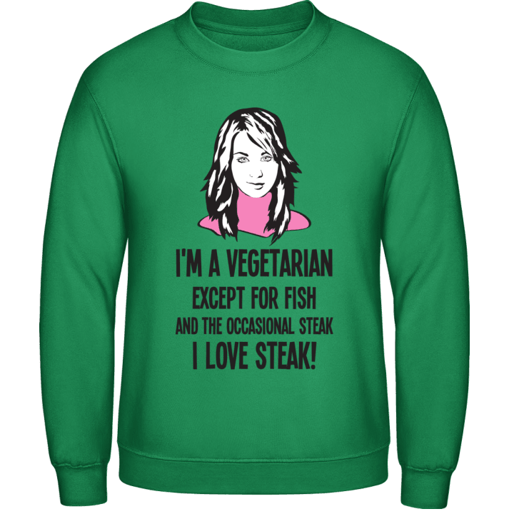Vegetarian Except For Fish And Steak Sudadera 0 image