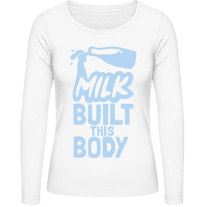 Milk Built This Body Langermet skjorte for kvinner contain pic