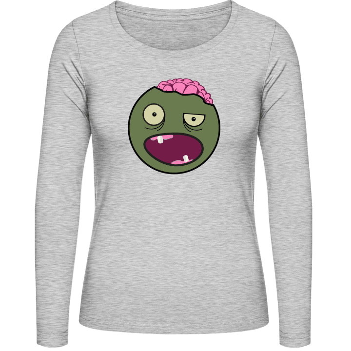 Zombie Brain Smiley T-shirt à manches longues pour femmes 0 image