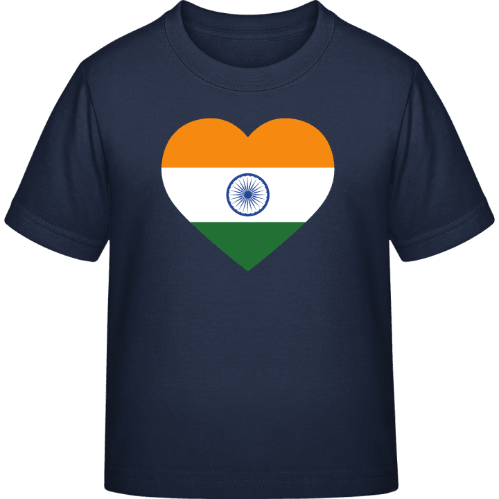 India Heart Flag T-skjorte for barn contain pic