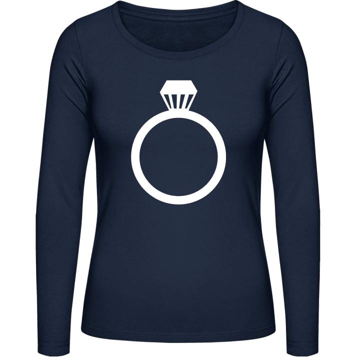 Engagement Ring Diamond Langermet skjorte for kvinner contain pic