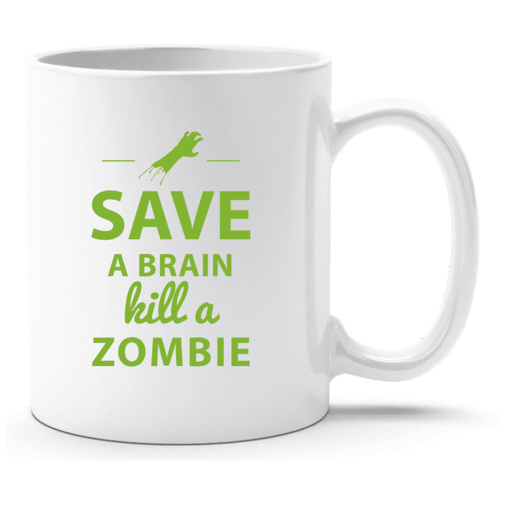 Save A Brain Kill A Zombie Cup 0 image