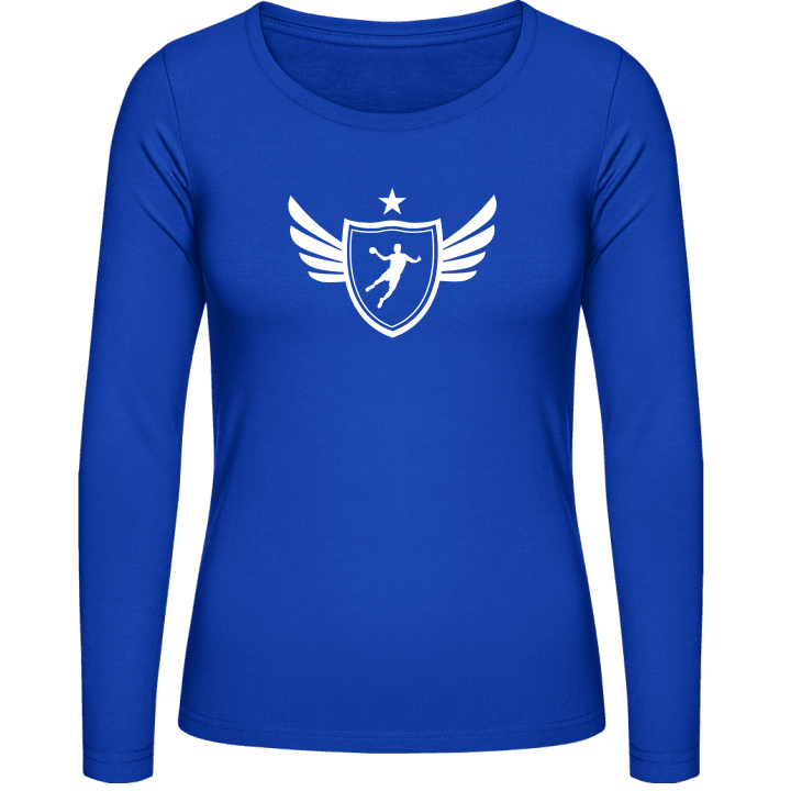 Handball Star Player Winged Langermet skjorte for kvinner contain pic