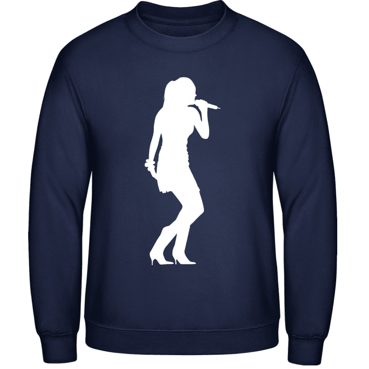 Singing Woman Silhouette Sudadera contain pic