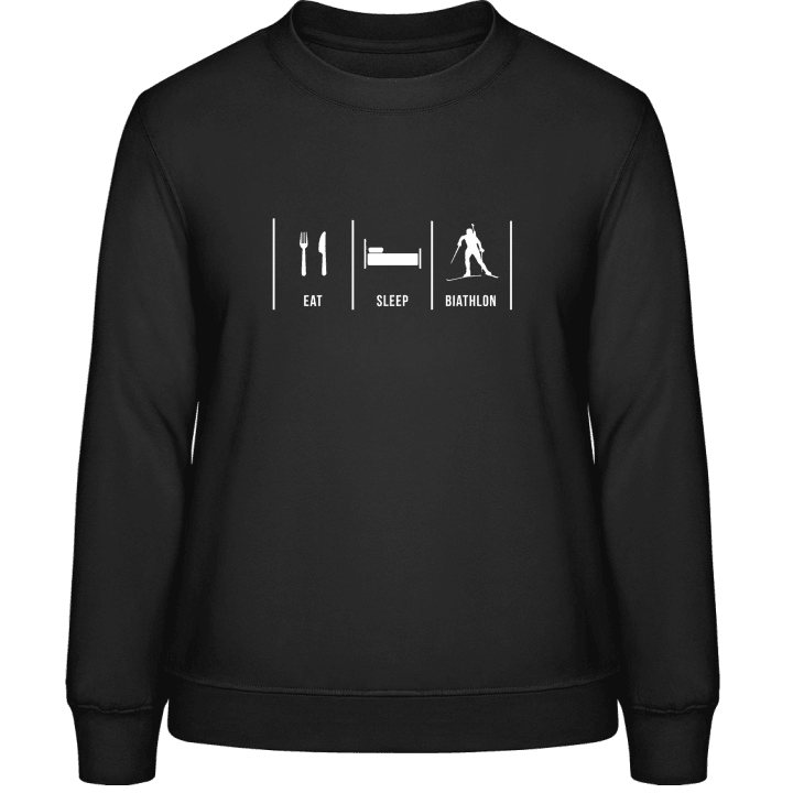 Eat Sleep Biathlon Vrouwen Sweatshirt contain pic
