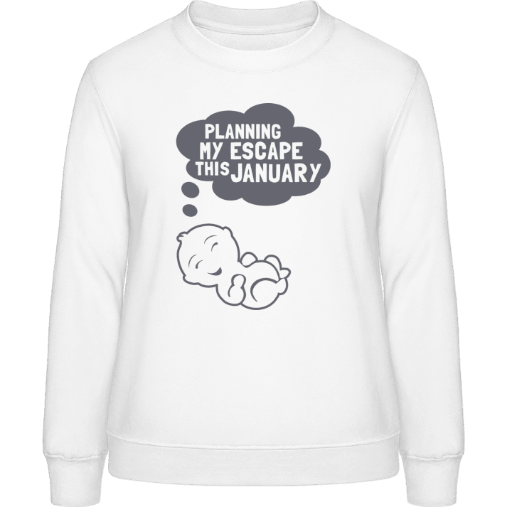 Planning My Escape This January Sweatshirt för kvinnor 0 image