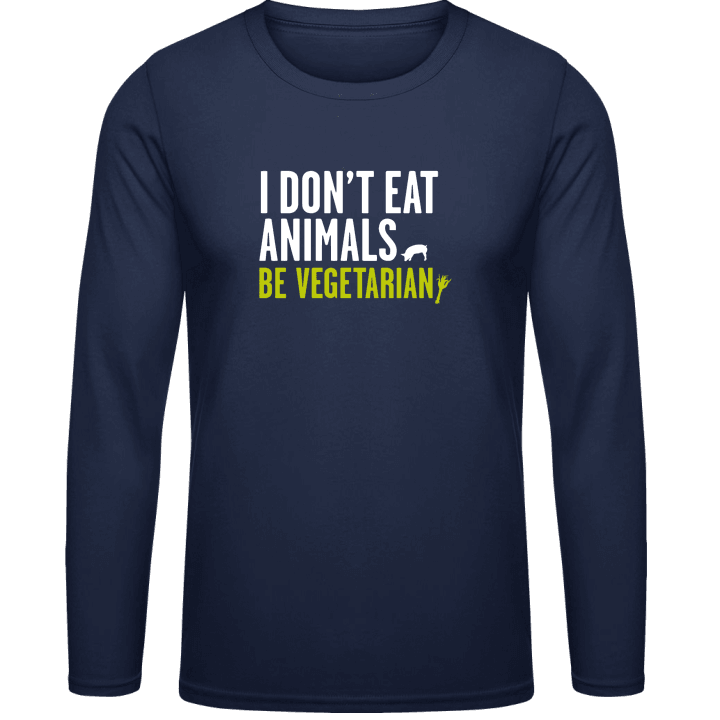 Be Vegetarian Shirt met lange mouwen contain pic