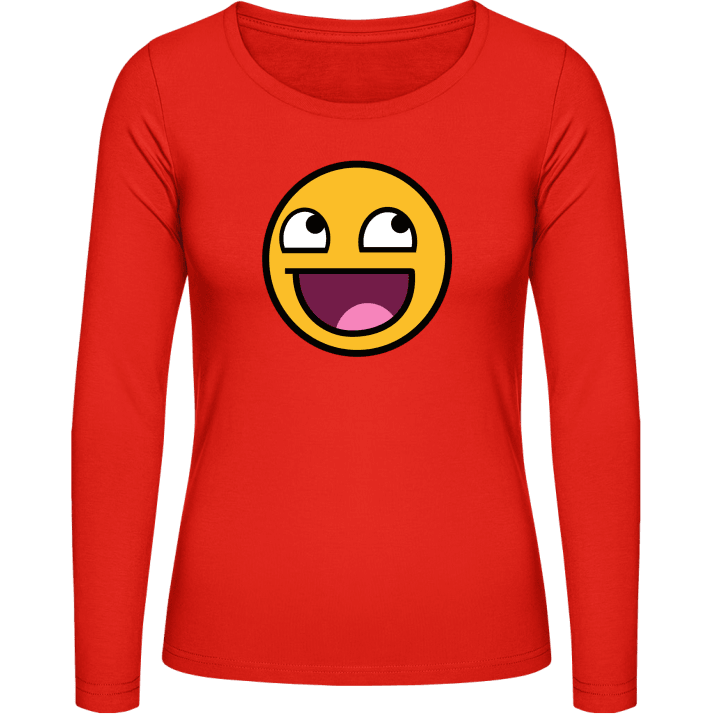 Happy Smiley Vrouwen Lange Mouw Shirt contain pic