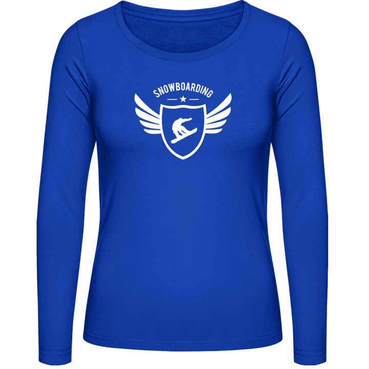 Snowboarding Winged Vrouwen Lange Mouw Shirt contain pic