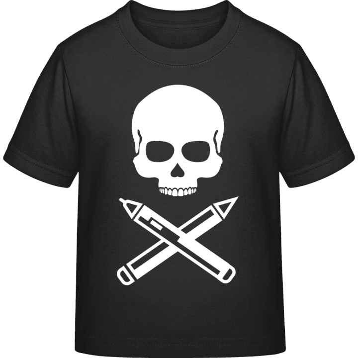 Writer Skull T-skjorte for barn contain pic
