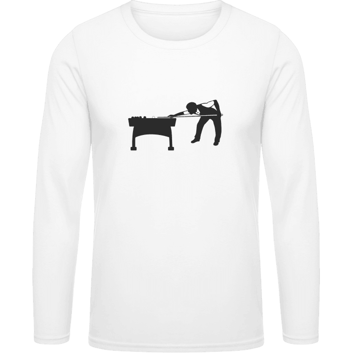 Billiards Player Silhouette Long Sleeve Shirt contain pic