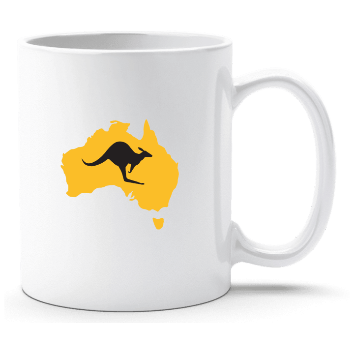 Australian Map with Kangaroo Cup contain pic