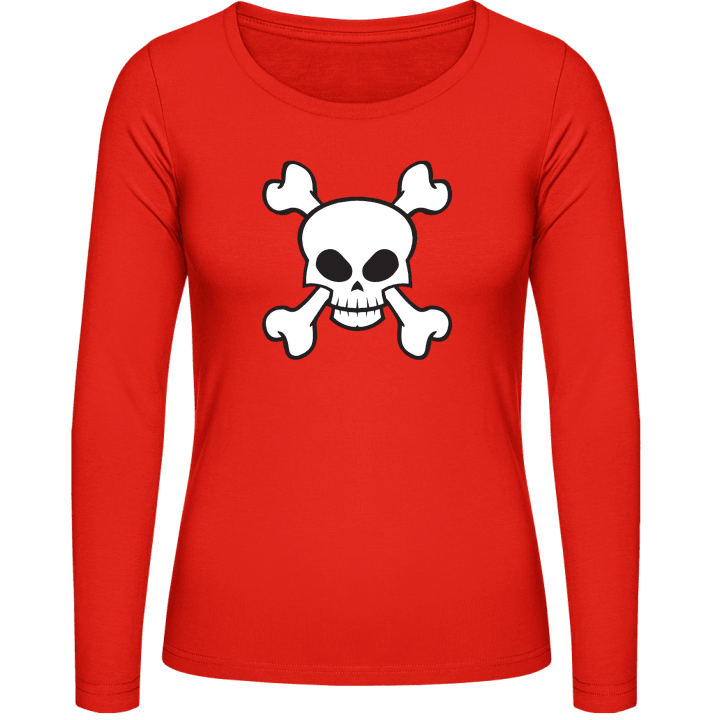 Skull And Crossbones Pirate Langærmet skjorte til kvinder 0 image