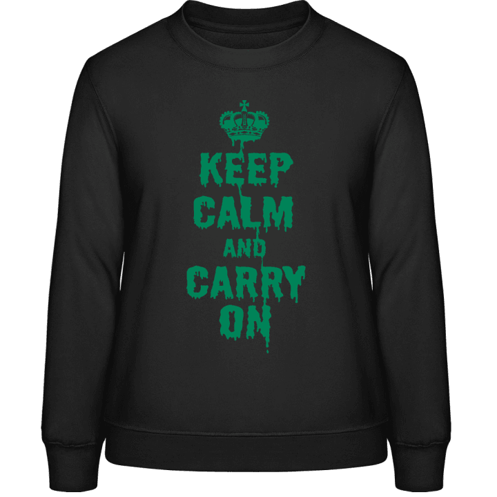 Keep Calm Carry On Sweatshirt för kvinnor 0 image