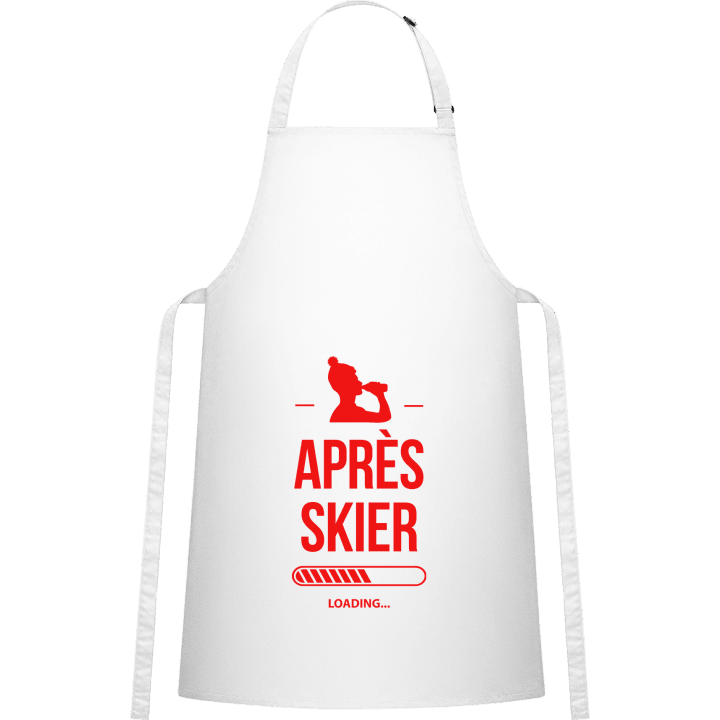 Après Skier Loading Delantal de cocina contain pic