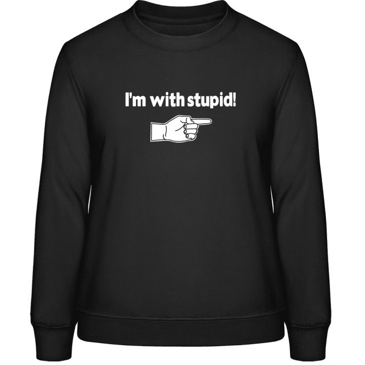 I'm With Stupid Sweatshirt för kvinnor contain pic