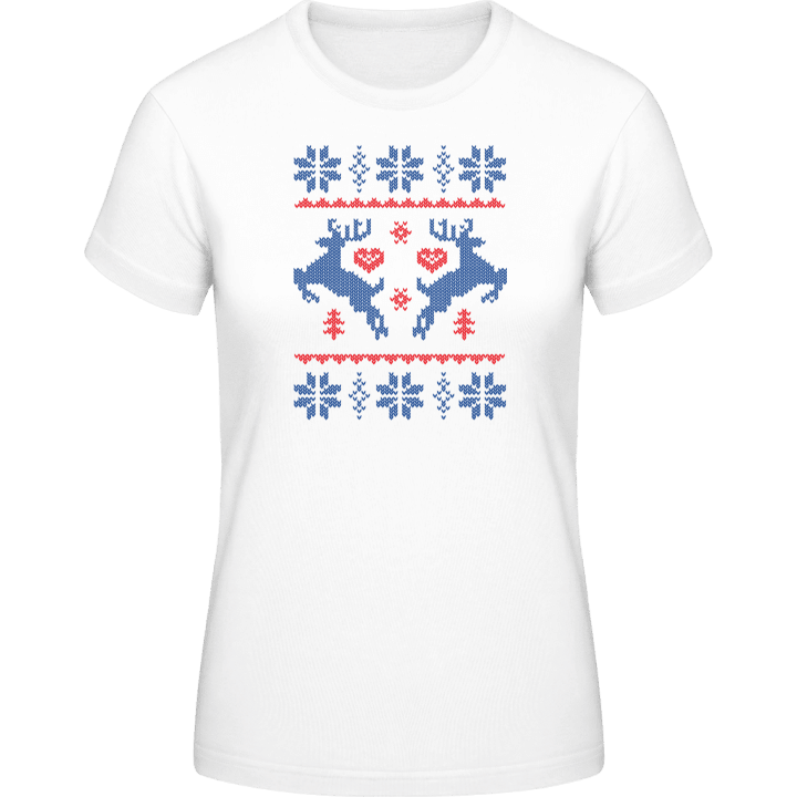 Christmas Pattern Reindeer Frauen T-Shirt 0 image