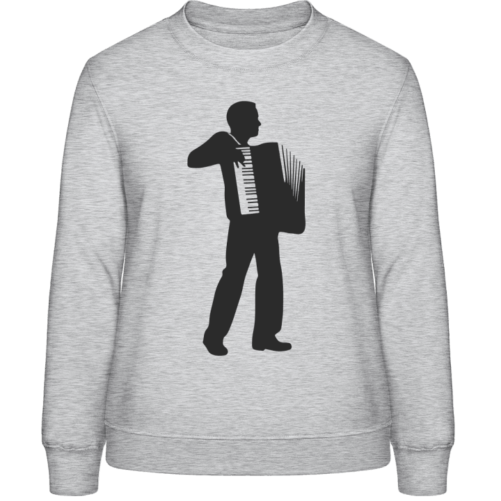 Accordion Player Silhouette Sweatshirt för kvinnor contain pic