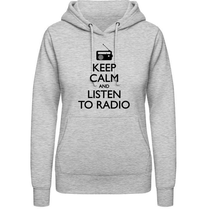 Keep Calm and Listen to Radio Felpa con cappuccio da donna contain pic