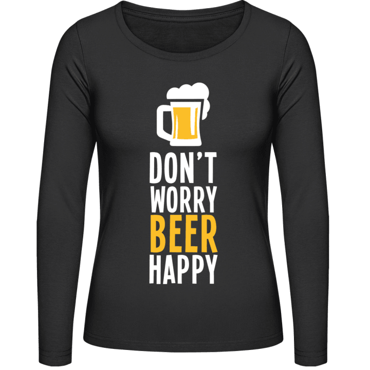 Don't Worry Beer Happy Langermet skjorte for kvinner contain pic
