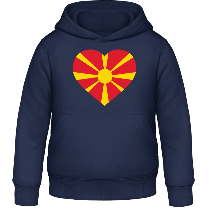 Macedonia Heart Flag Felpa con cappuccio per bambini contain pic