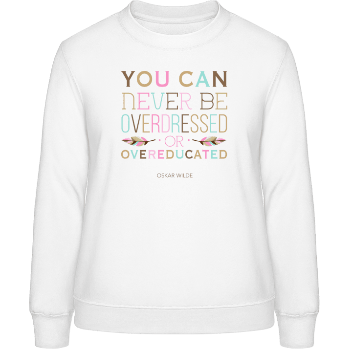 Overdressed Overeducated Sweatshirt för kvinnor contain pic