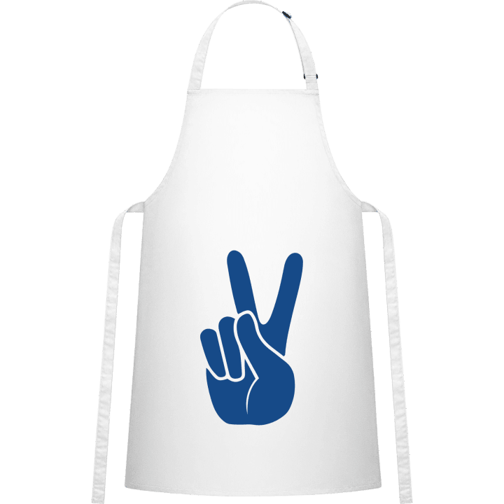 Victory Peace Hand Sign Kitchen Apron contain pic