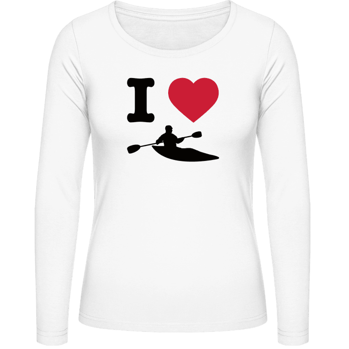 I Love Kayaking Vrouwen Lange Mouw Shirt contain pic