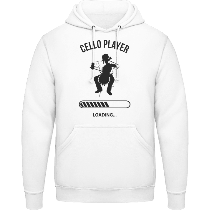 Cello Player Loading Felpa con cappuccio contain pic