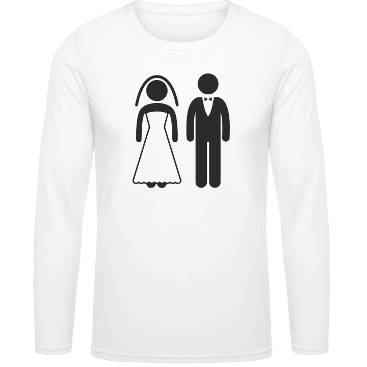 Groom And Bride T-shirt à manches longues contain pic