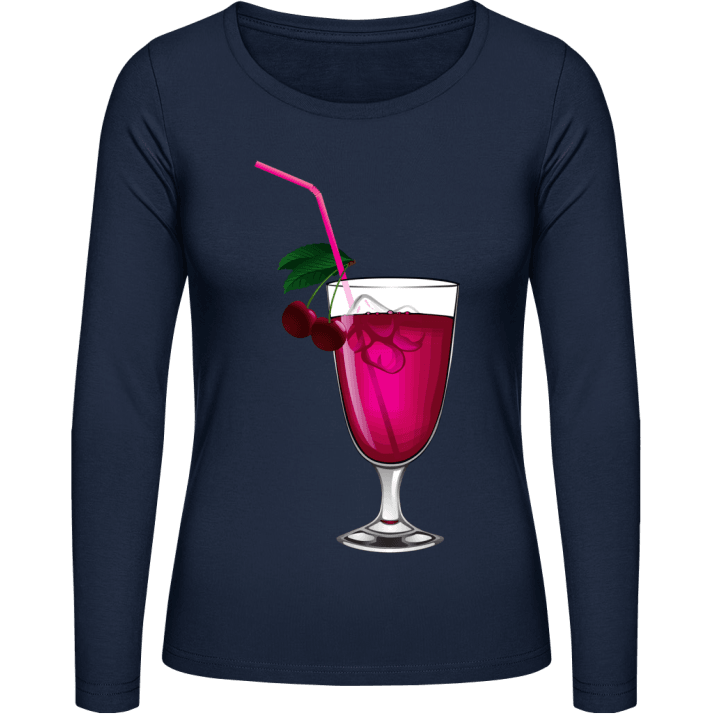 Red Cocktail Vrouwen Lange Mouw Shirt contain pic