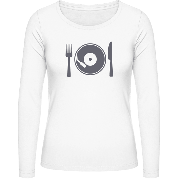 Vinyl Food T-shirt à manches longues pour femmes contain pic