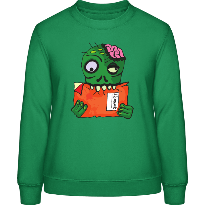 Zombie VS Homework Women Sweatshirt contain pic
