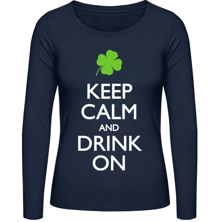 Keep Calm and Drink on Langermet skjorte for kvinner 0 image